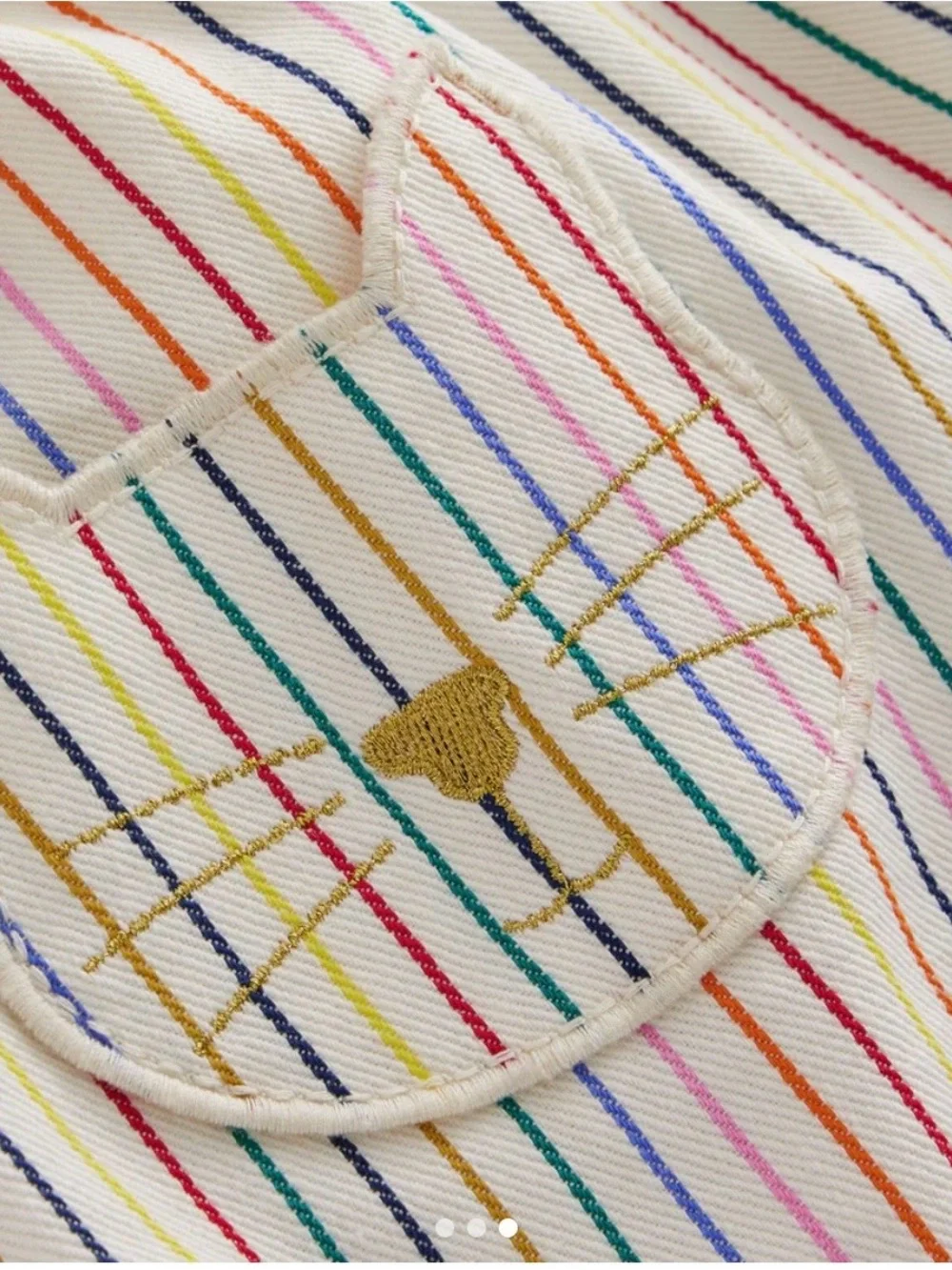 Mini Boden Rainbow Stripe Cotton Shorts